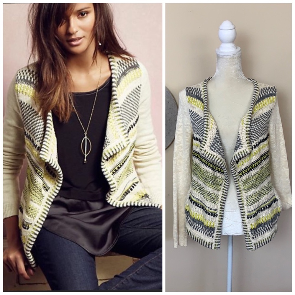 anthropologie • moth chaux metallic knit cardigan